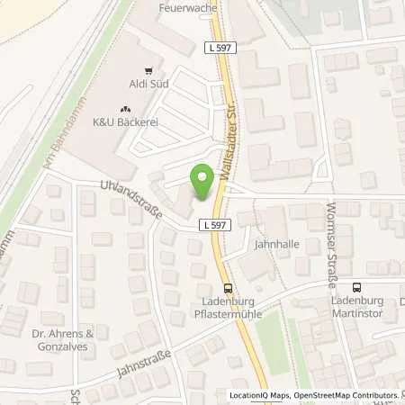 Standortübersicht der Tankstelle Aral Tankstelle in 68526 Ladenburg