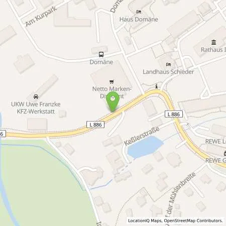 Standortübersicht der Tankstelle Aral Tankstelle in 32816 Schieder (Schwalenber)