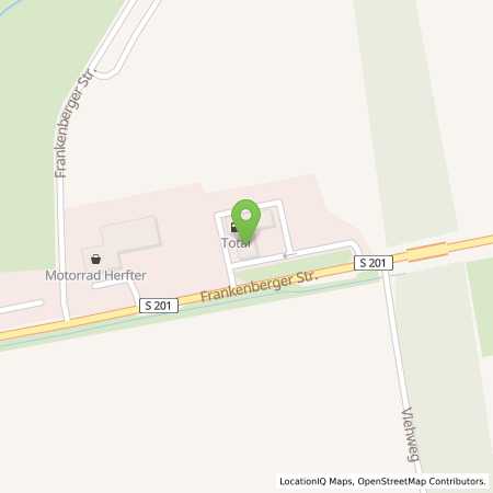 Standortübersicht der Benzin-Super-Diesel Tankstelle: TotalEnergies Hainichen in 09661, Hainichen