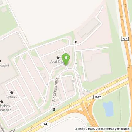 Standortübersicht der Tankstelle Aral Tankstelle in 64625 Bensheim