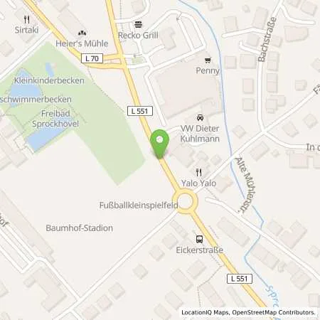 Standortübersicht der Tankstelle Aral Tankstelle in 45549 Sprockhövel