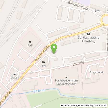 Standortübersicht der Benzin-Super-Diesel Tankstelle: Hengst Sylvia in 99706, Sondershausen