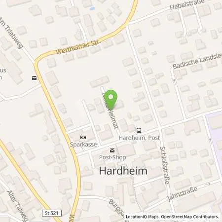 Standortübersicht der Tankstelle Aral Tankstelle in 74736 Hardheim