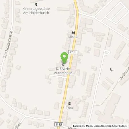 Standortübersicht der Tankstelle TotalEnergies Stolberg in 52223 Stolberg