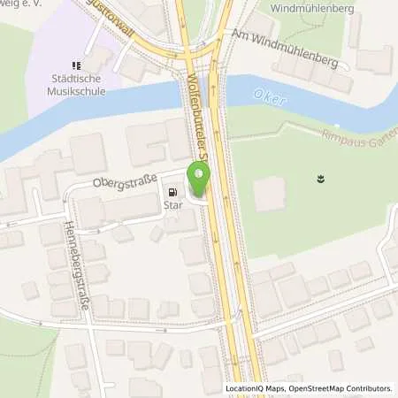 Standortübersicht der Tankstelle star Tankstelle in 38102 Braunschweig