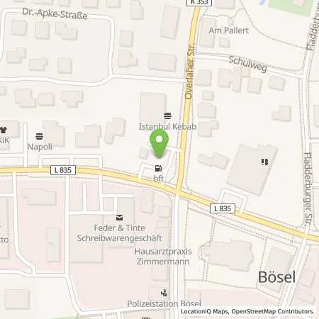 Standortübersicht der Tankstelle BFT Bösel Friesoyther in 26219 Bösel