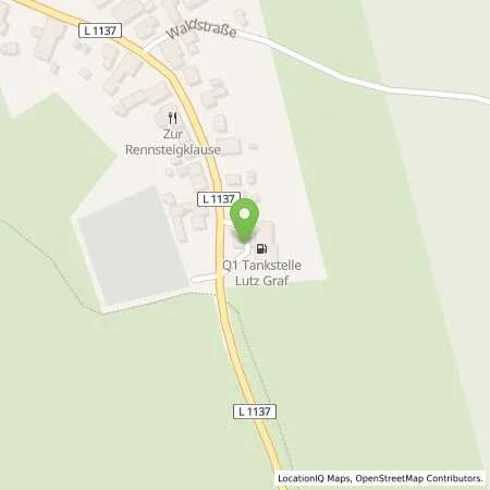 Standortübersicht der Tankstelle Q1 Tankstelle in 98701 Großbreitenbach
