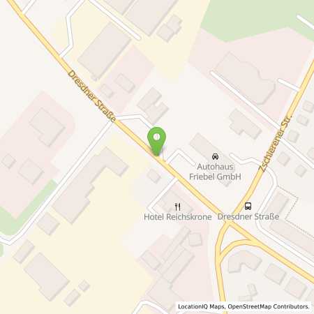 Standortübersicht der Benzin-Super-Diesel Tankstelle: Minol Heidenau in 01809, Heidenau