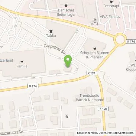 Standortübersicht der Tankstelle RWG Bissel-Halenhorst eG in 49661 Cloppenburg