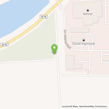 Standortübersicht der Benzin-Super-Diesel Tankstelle: INGOLSTADT GEWERBEGEBIET ZUCHERING in 85051, Ingolstadt-Zuchering