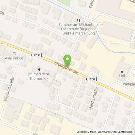 Standortübersicht der Tankstelle KIRCHHEIM - STUTTGARTER STR. in 73230 Kirchheim