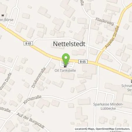 Standortübersicht der Tankstelle OIL! Tankstelle Lübbecke-Nettelstedt in 32312 Lübbecke (Nettelstedt)