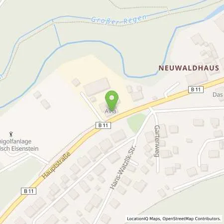 Standortübersicht der Tankstelle AVIA Tankstelle in 94252 Bayerisch Eisenstein
