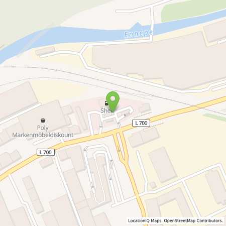 Standortübersicht der Benzin-Super-Diesel Tankstelle: Shell Hagen Wehringhauser Str. 112 in 58135, Hagen