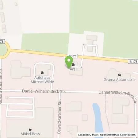 Standortübersicht der Tankstelle Aral Tankstelle in 04720 Döbeln