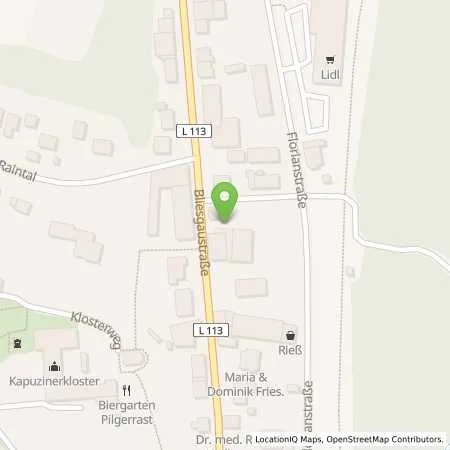 Standortübersicht der Tankstelle Tankstelle Blieskastel UG (haftungsbeschränkt) in 66440 Blieskastel