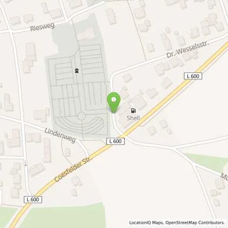 Standortübersicht der Tankstelle Shell Reken Coesfelder Str. 5 in 48734 Reken