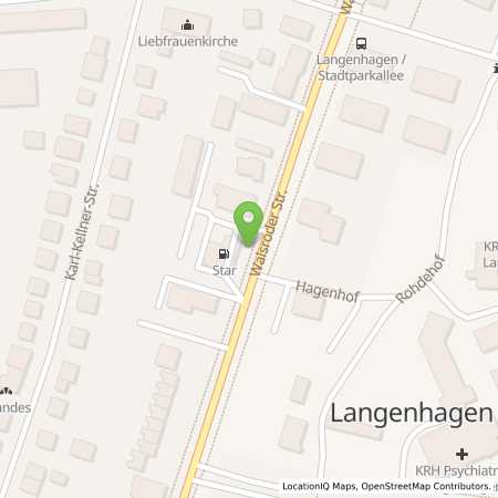 Standortübersicht der Benzin-Super-Diesel Tankstelle: star Tankstelle in 30853, Langenhagen