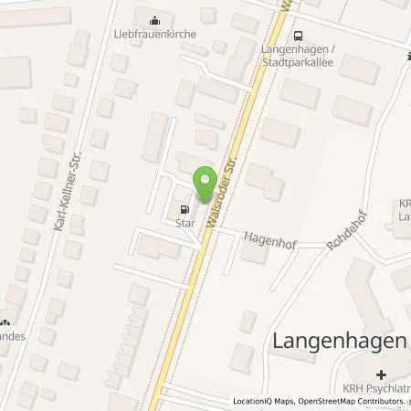 Standortübersicht der Tankstelle star Tankstelle in 30853 Langenhagen