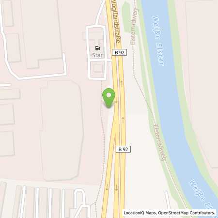 Standortübersicht der Benzin-Super-Diesel Tankstelle: star Tankstelle in 07549, Gera