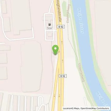 Standortübersicht der Tankstelle star Tankstelle in 07549 Gera