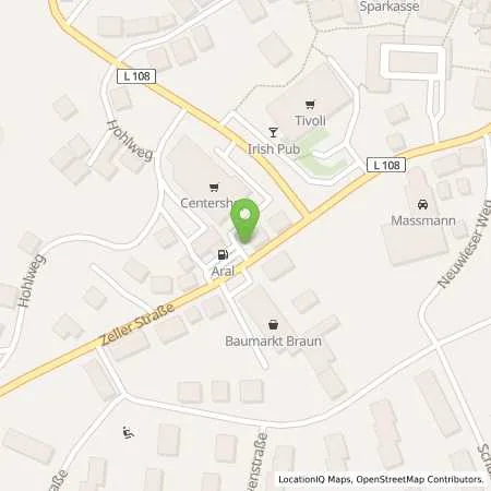 Standortübersicht der Tankstelle Aral Tankstelle in 56288 Kastellaun