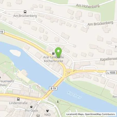 Standortübersicht der Tankstelle Aral Tankstelle in 74653 Künzelsau