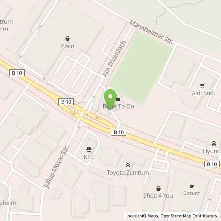 Standortübersicht der Tankstelle Aral Tankstelle in 75179 Pforzheim