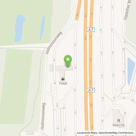 Standortübersicht der Tankstelle TotalEnergies Holmmoor West in 25451 Quickborn
