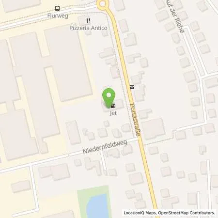 Standortübersicht der Tankstelle JET PORTA WESTFALICA PORTASTR. 94 in 32457 PORTA WESTFALICA