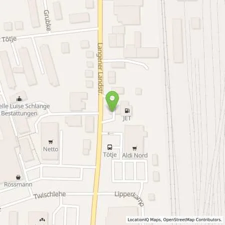 Standortübersicht der Tankstelle JET BREMERHAVEN LANGENER LANDSTR. 170 in 27580 BREMERHAVEN