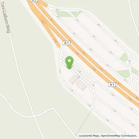 Standortübersicht der Tankstelle Shell Niederoefflingen A1 Eifel West in 54533 Niederoefflingen