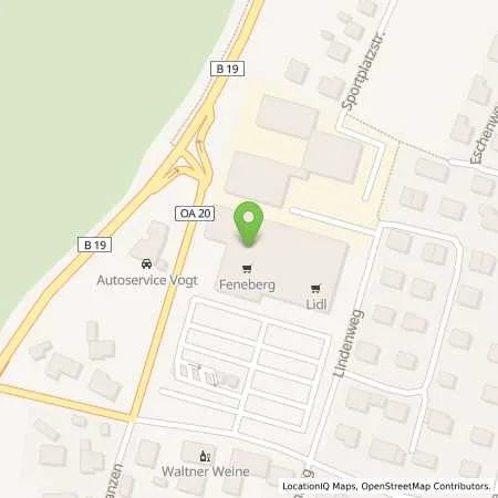 Standortübersicht der Tankstelle Feneberg Waltenhofen in 87448 Waltenhofen