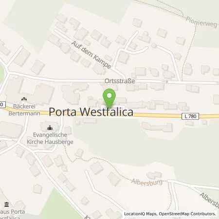 Standortübersicht der Tankstelle Bernd Sulzbacher in 32457 Porta Westfalica