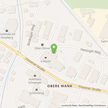 Standortübersicht der Tankstelle V-Markt Nesselwang in 87484 Nesselwang