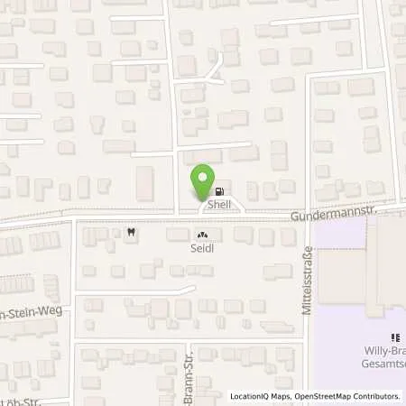 Standortübersicht der Tankstelle Shell Muenchen Gundermannstr. 6 in 80935 Muenchen