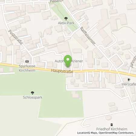 Standortübersicht der Tankstelle Autohaus Kriener KG in 87757 Kirchheim