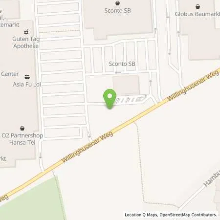 Standortübersicht der Tankstelle Supermarkt-Tankstelle OSTSTEINBEK WILLINGHUSENER WEG 1 in 22113 OSTSTEINBEK
