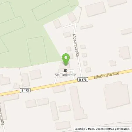Standortübersicht der Tankstelle SB Reichenbach Friedensstraße 21-25 in 08468 Reichenbach