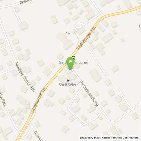 Standortübersicht der Tankstelle Shell Gerzen Vilsbiburger Str. 21 in 84175 Gerzen