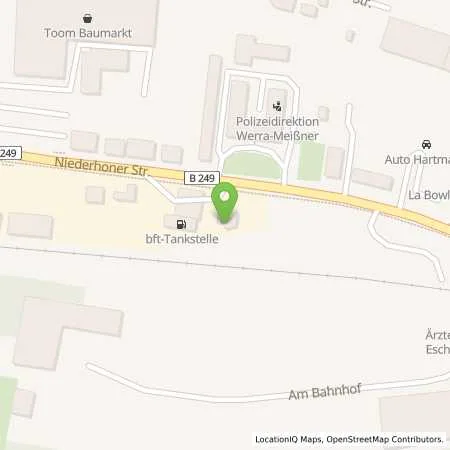 Standortübersicht der Tankstelle Günther Tank in 37269 Eschwege