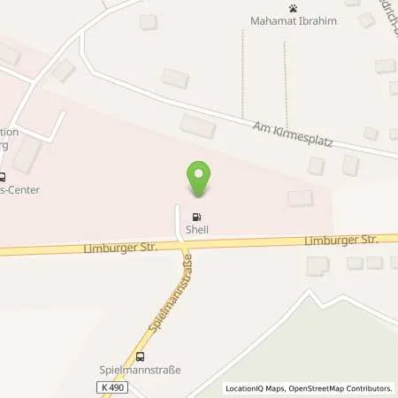 Standortübersicht der Tankstelle Shell Weilburg Limburger Str. 38 in 35781 Weilburg