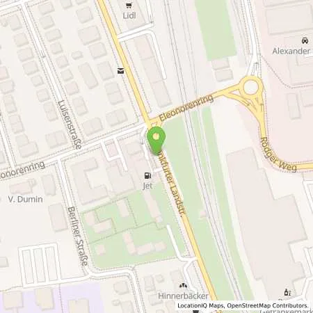 Standortübersicht der Tankstelle JET BAD NAUHEIM ELEONOREN RING 45 in 61231 BAD NAUHEIM