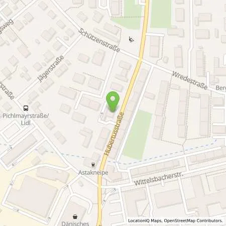 Standortübersicht der Tankstelle ROSENHEIM - HUBERTUSSTRASSE 9 in 83022 Rosenheim