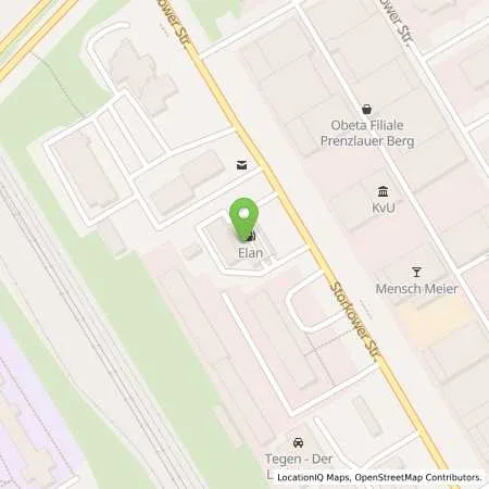 Standortübersicht der Tankstelle Elan Berlin in 10407 Berlin