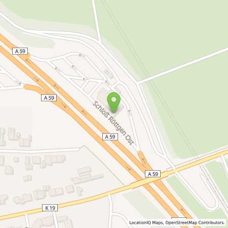 Standortübersicht der Benzin-Super-Diesel Tankstelle: Shell Koeln A59 Schloss Roettgen Ost  in 51145, Koeln