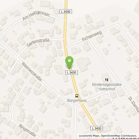 Standortübersicht der Tankstelle Seng GmbH & Co. KG in 36119 Neuhof (Hattenhof)