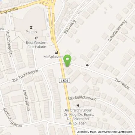 Standortübersicht der Tankstelle Wiesloch Messplatzstrasse 23 in 69168 Wiesloch