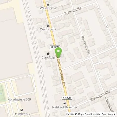 Standortübersicht der Tankstelle ESSLINGEN - OBERTUERKHEIMER STR.21 in 73733 Esslingen