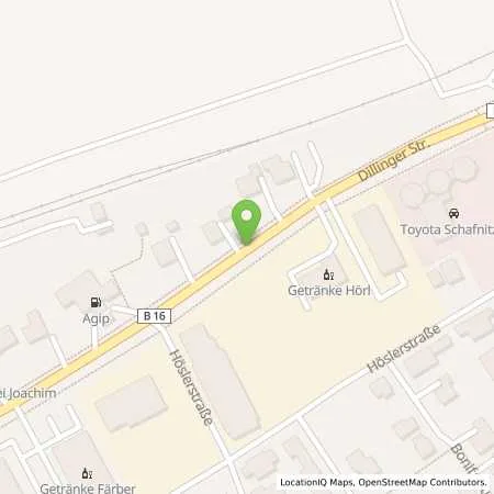 Standortübersicht der Tankstelle TAPFHEIM - DILLINGER STRASSE 34 in 86660 Tapfheim